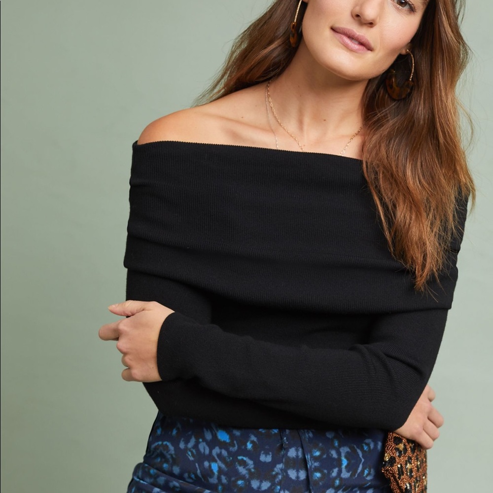 Anthropologie Cecily off the shoulder sweater